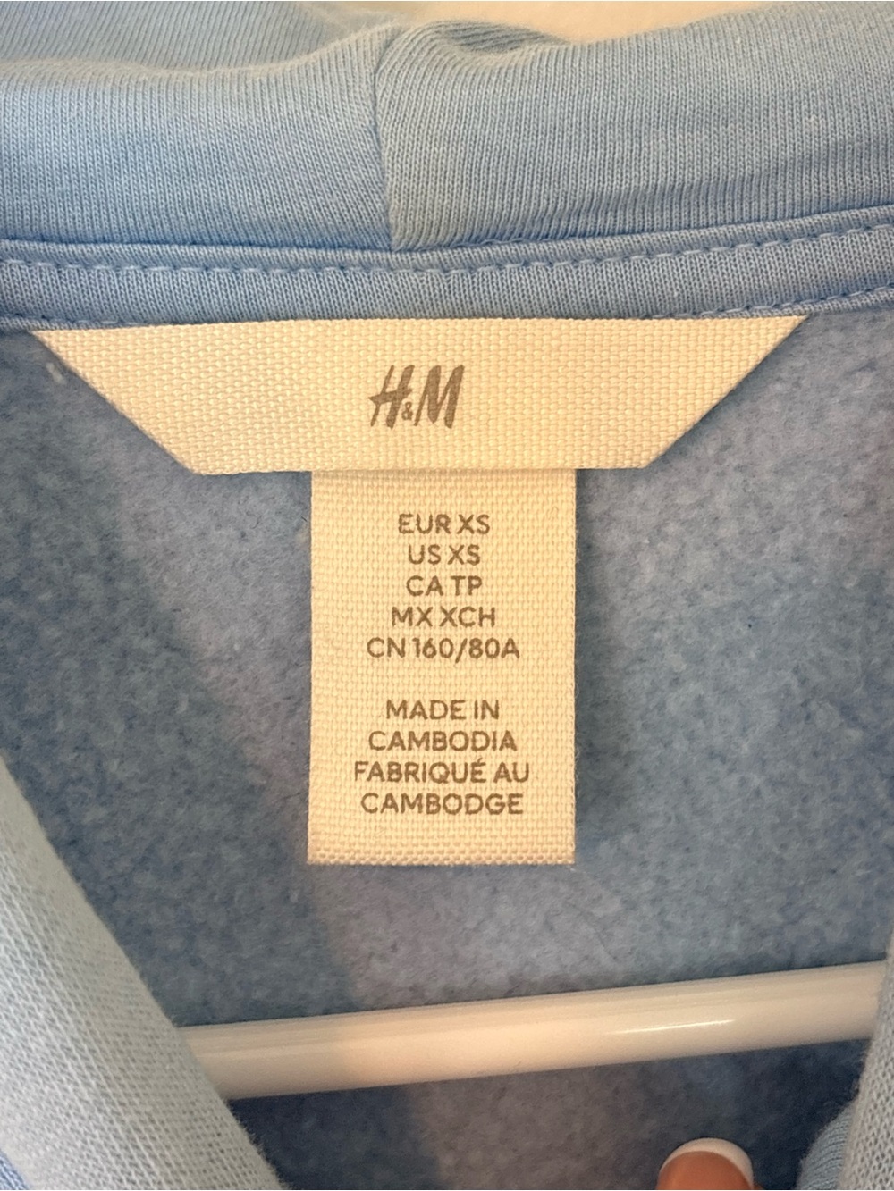 H&M Sport Studios NYC Blue Pullover Hoodie XS - Picture 5 of 5